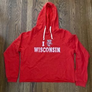 I ❤️ Wisconsin Cropped Hoodie